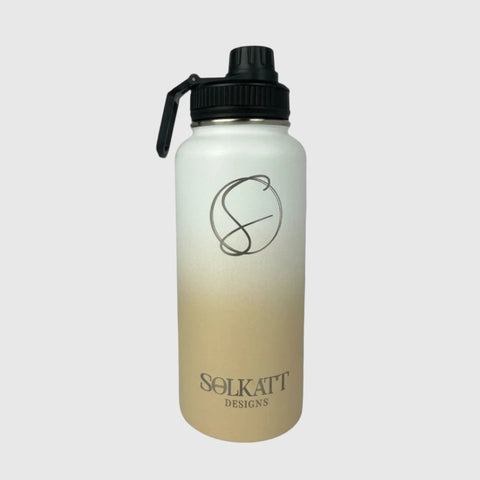 Pastel Beige Insulated Water Bottle - 950ml Stainless Steel