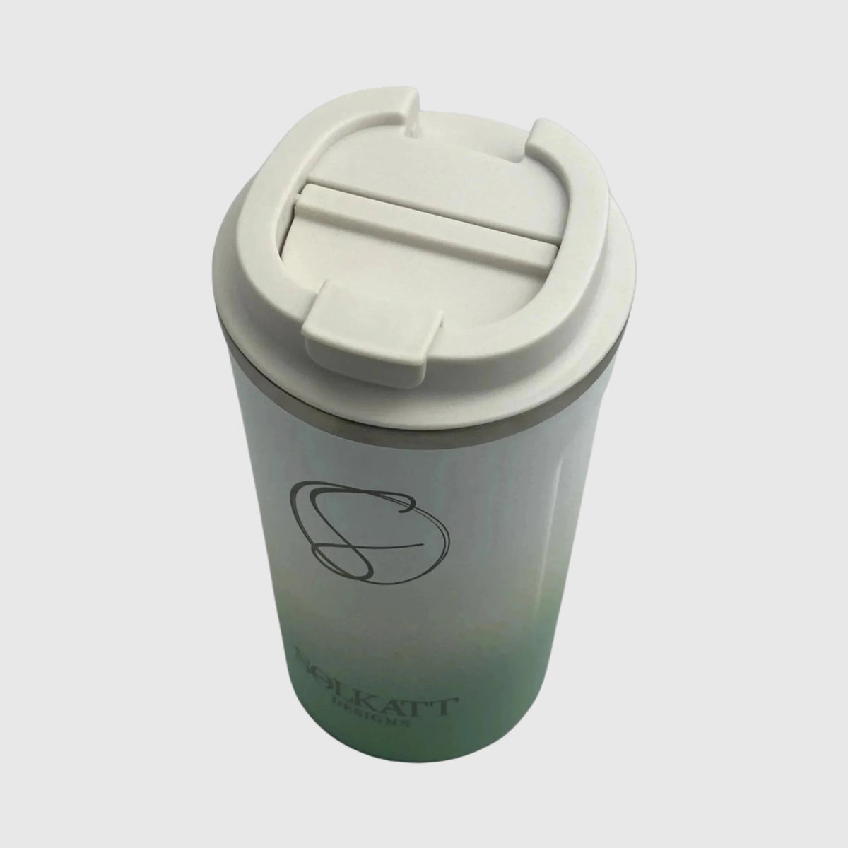 Pastel Green Insulated Travel Coffee Cup - 500ml - Solkatt Designs 