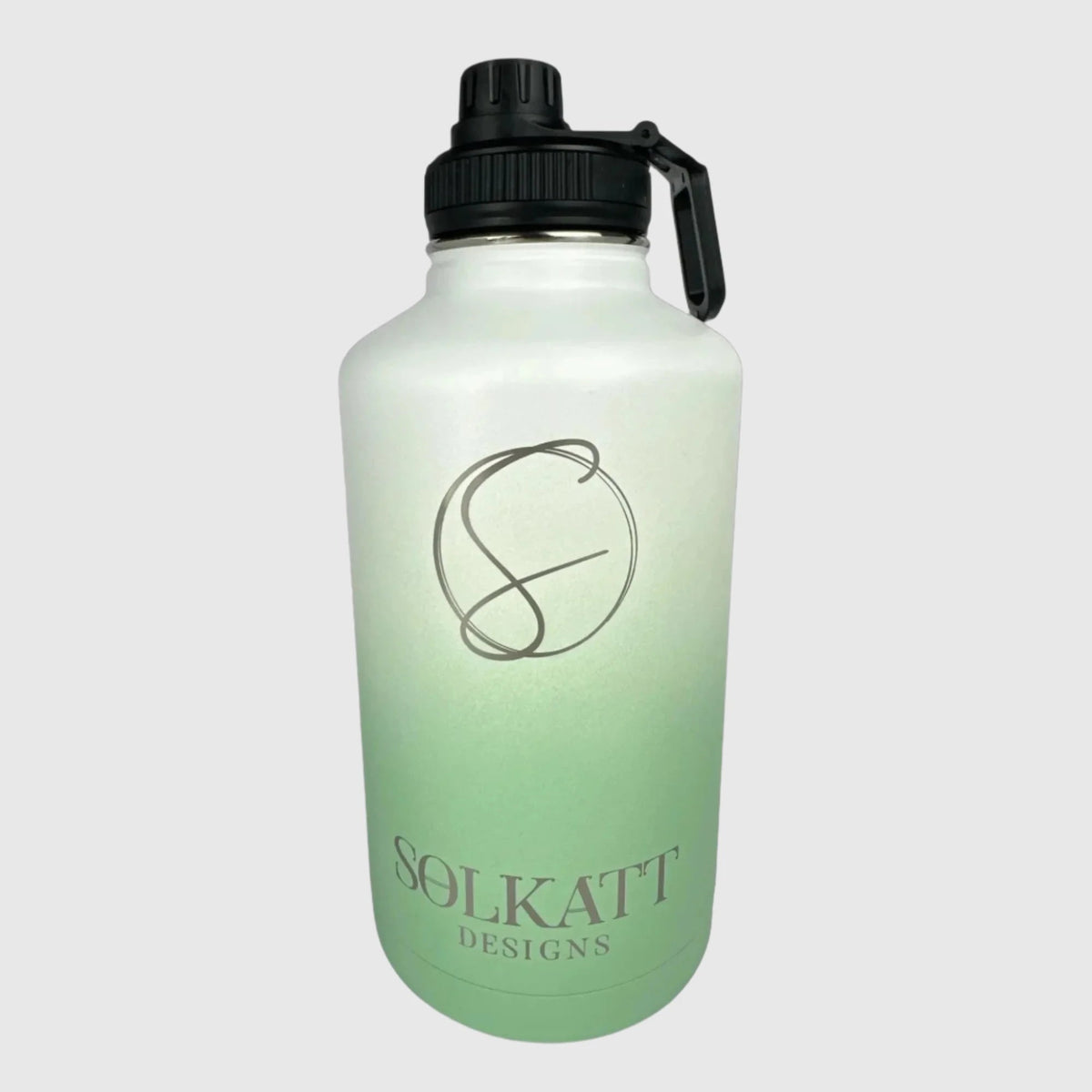 Pastel Green Insulated Water Bottle - 1.9L - Solkatt Designs 