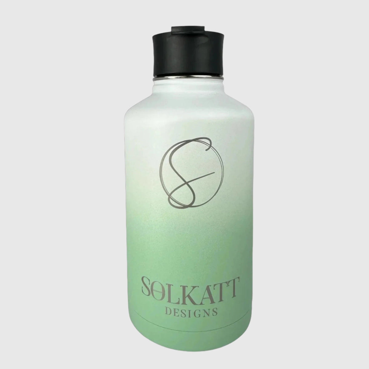 Pastel Green Insulated Water Bottle - 1.9L - Solkatt Designs 