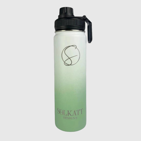 Pastel Green Insulated Water Bottle - 650ml Stainless Steel