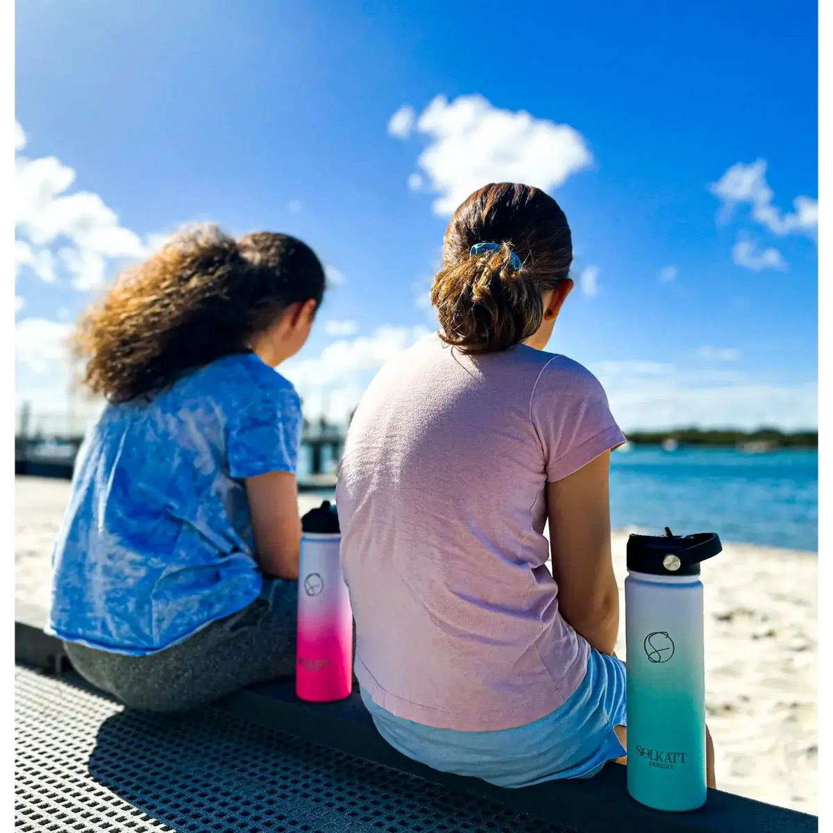 Aqua Insulated steel water bottles Solkatt Designs