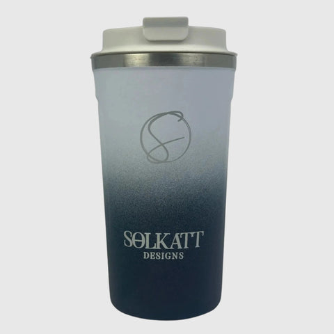 Royal Blue Insulated Travel Coffee Cup - 500ml Stainless Steel