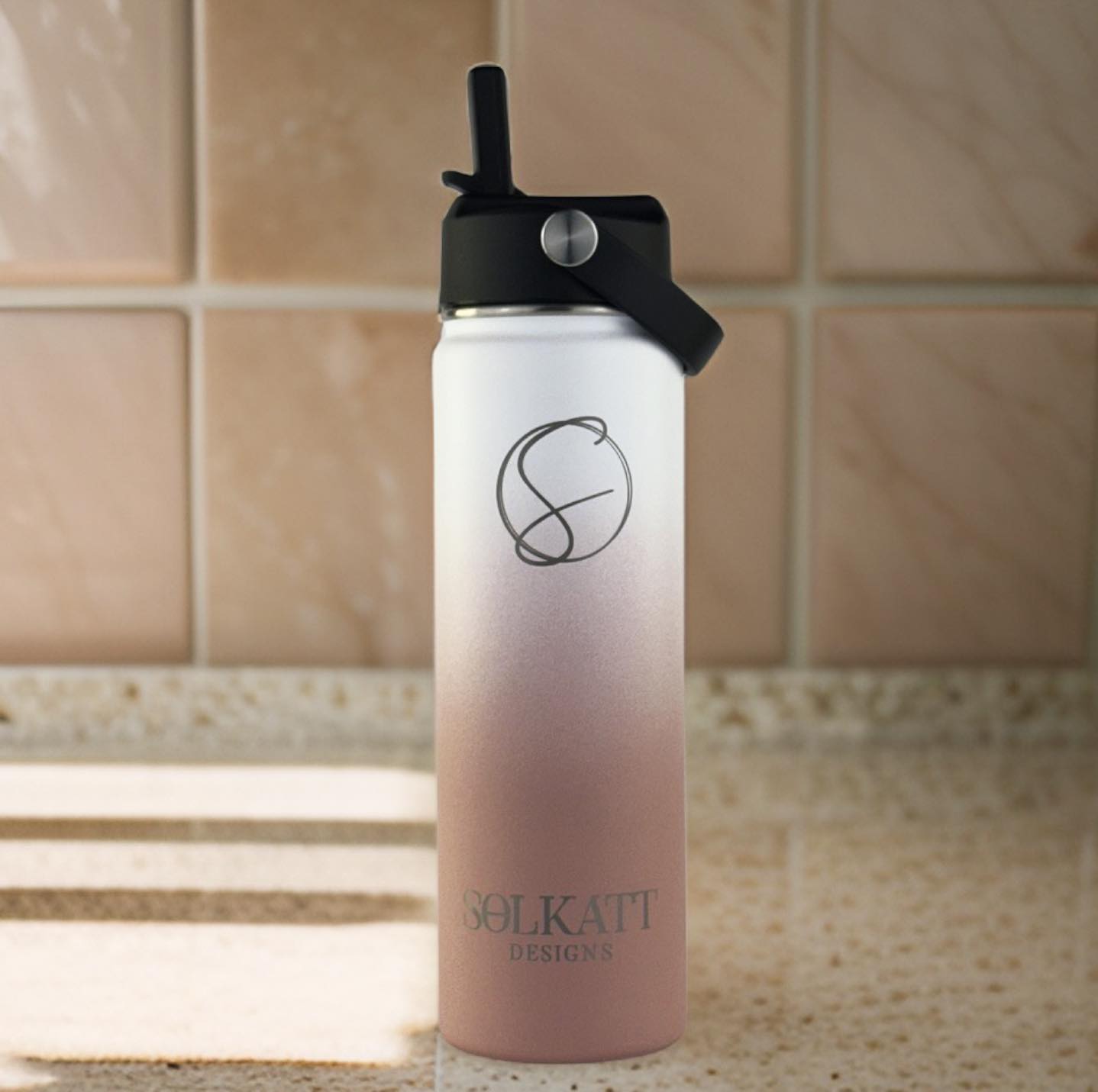 Musk Essence (Soft Pink) 650ml / 22oz Stainless Steel Insulated Drink Bottle - Solkatt Designs 