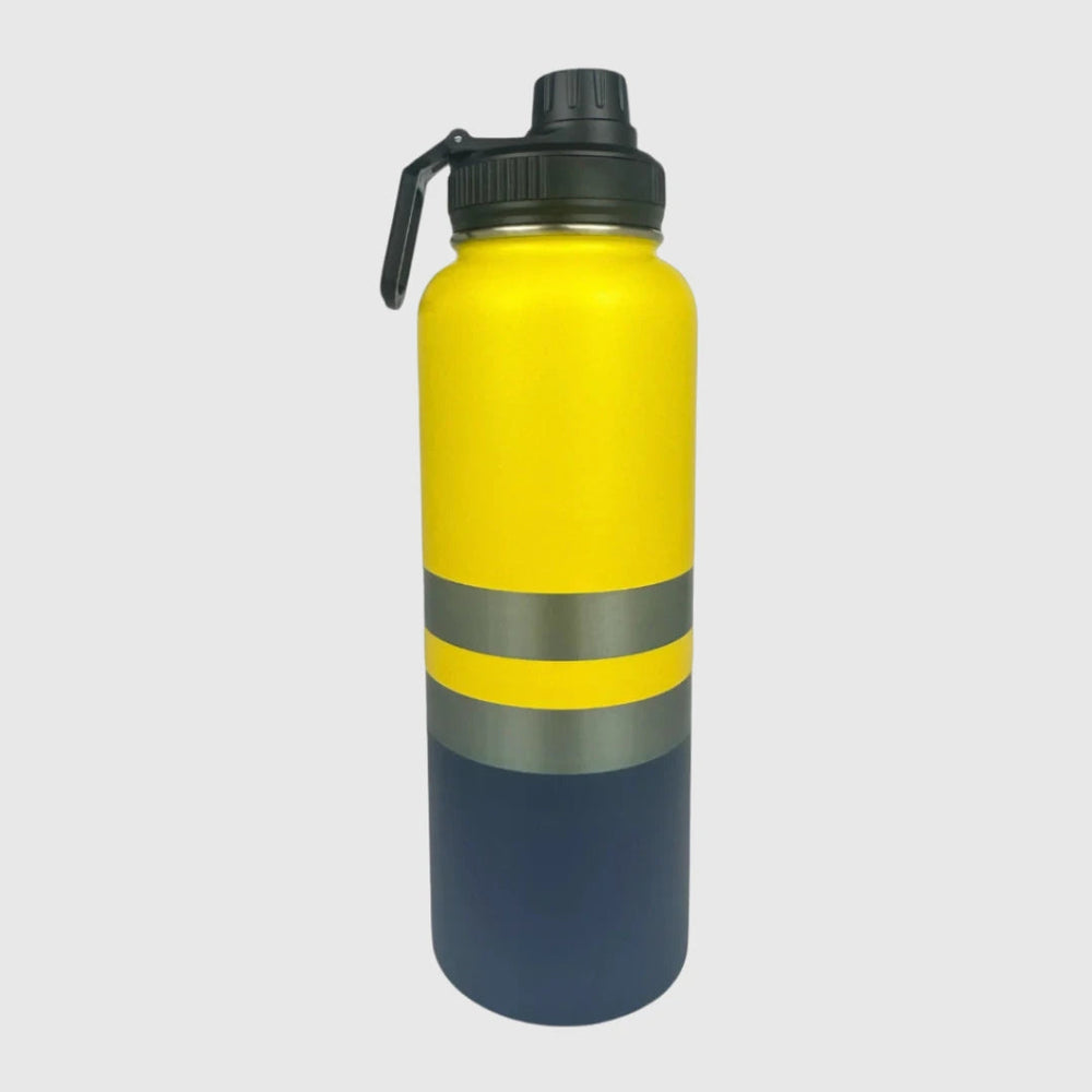 Yeah Nah Yellow Insulated Tradie Water Bottle - 1.2L Stainless Steel