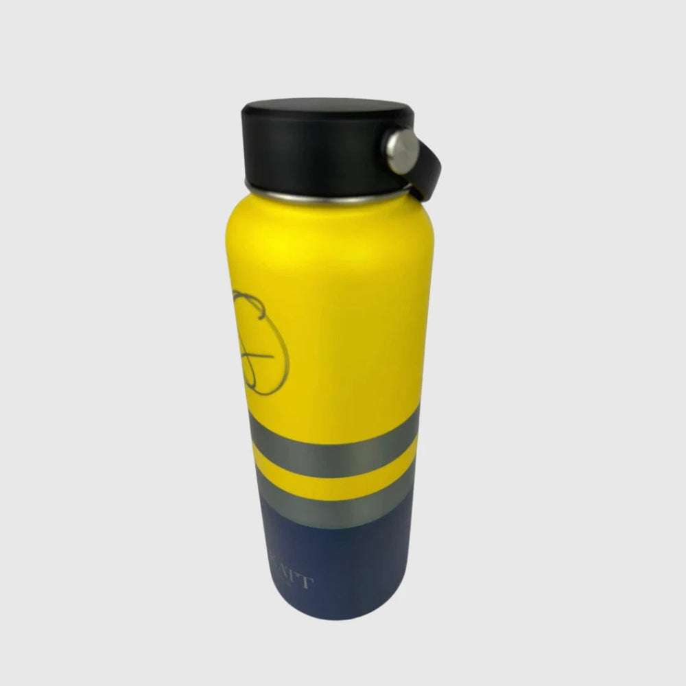 Yeah Nah Yellow Insulated Tradie Water Bottle - 1.2L Stainless Steel