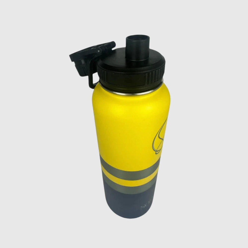 Yeah Nah Yellow Insulated Tradie Water Bottle - 1.2L Stainless Steel