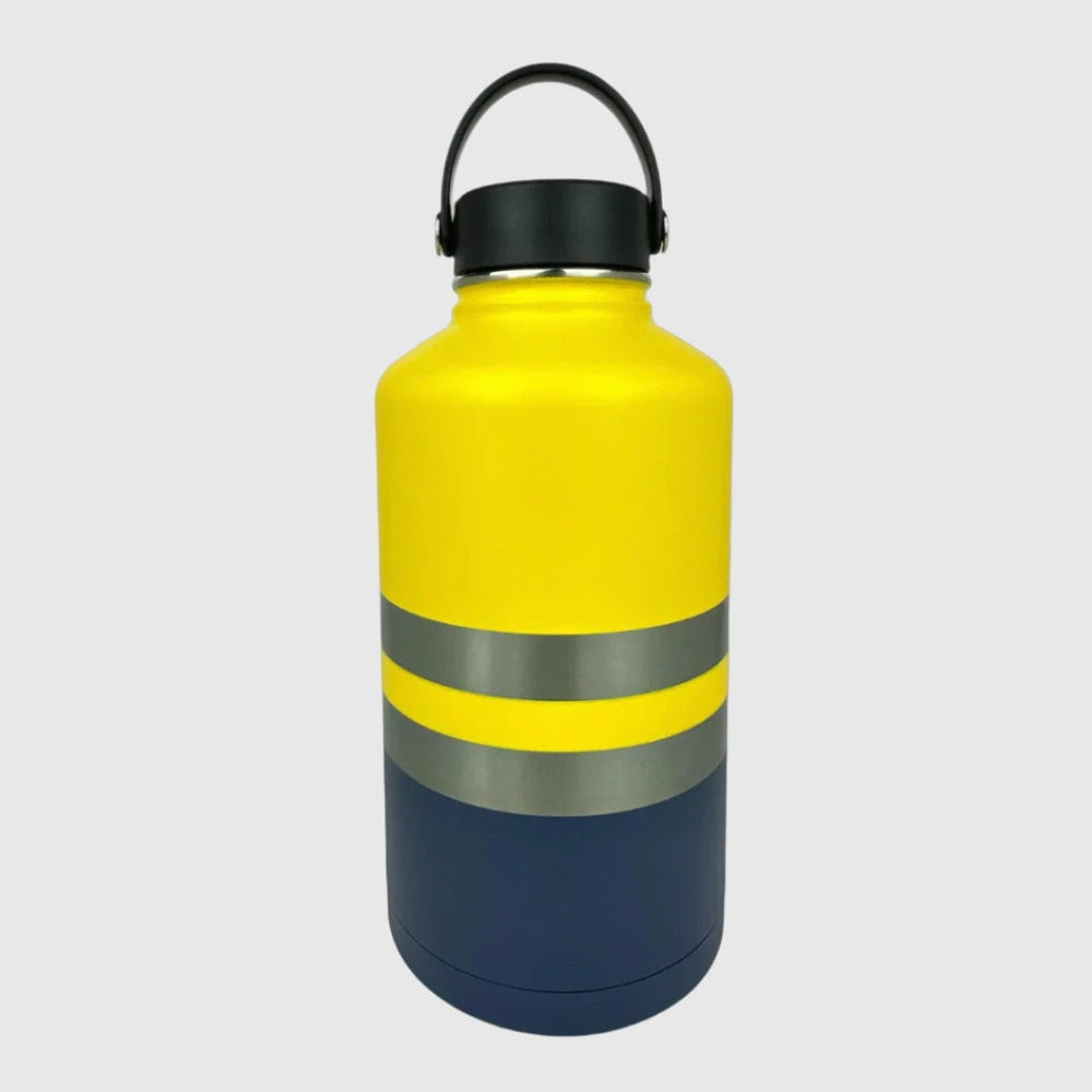 Yeah Nah Yellow Insulated Tradie Water Bottle - 1.9L Stainless Steel