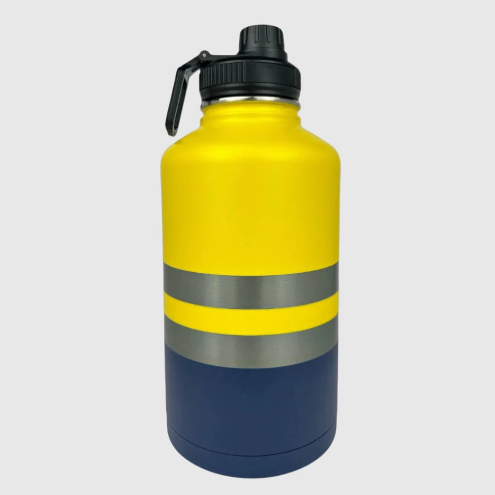 Yeah Nah Yellow Insulated Tradie Water Bottle - 1.9L Stainless Steel