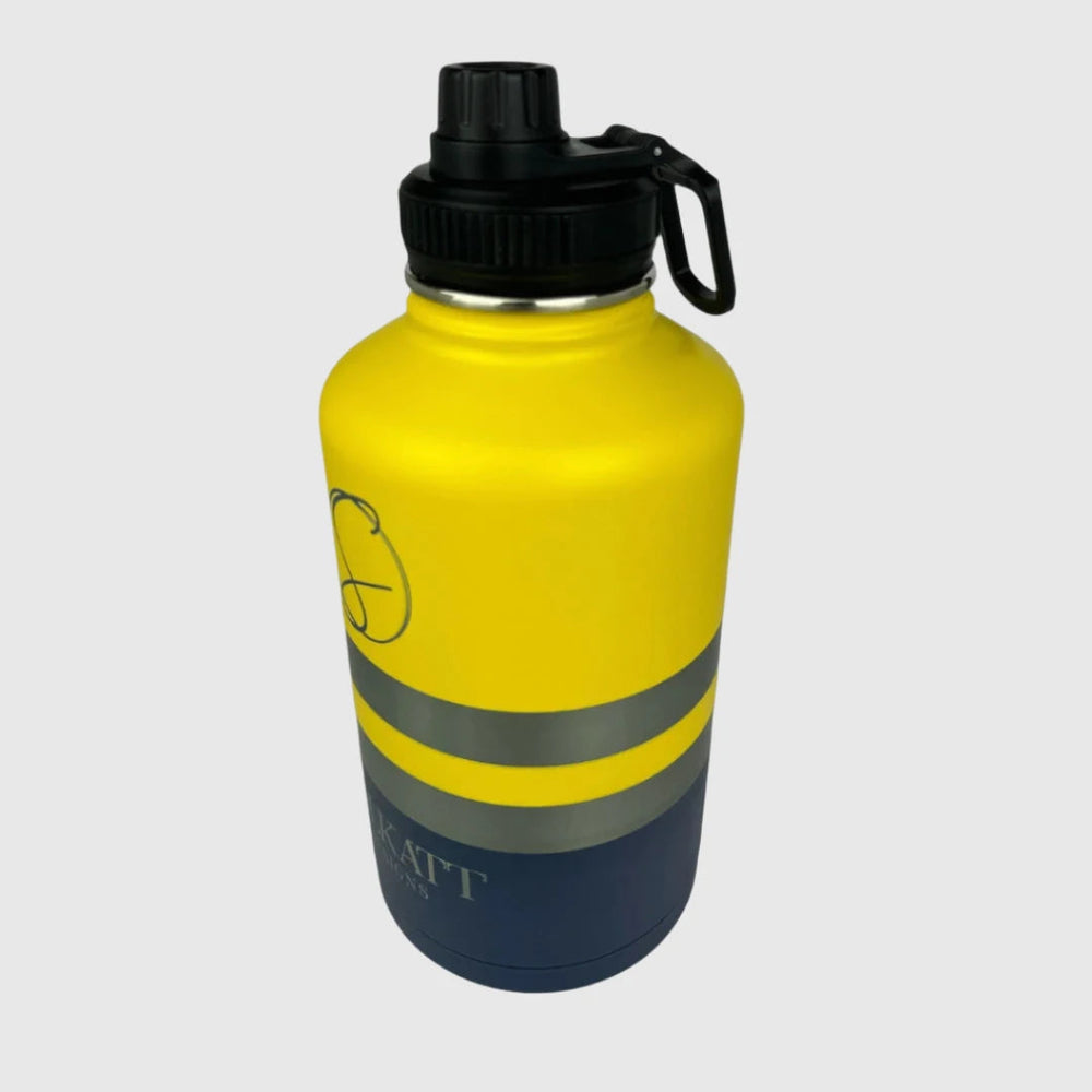 Yeah Nah Yellow Insulated Tradie Water Bottle - 1.9L Stainless Steel