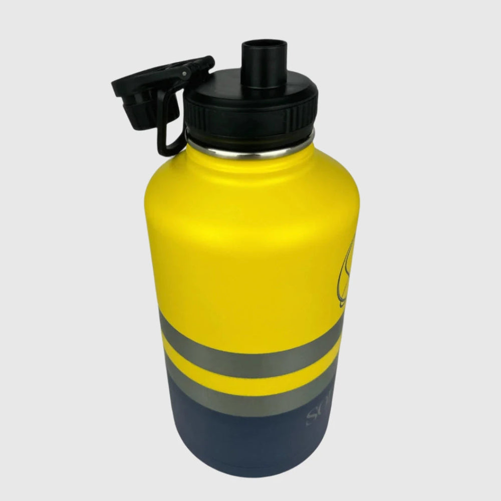 Yeah Nah Yellow Insulated Tradie Water Bottle - 1.9L Stainless Steel